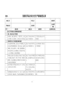 化工企业现场安全检查表