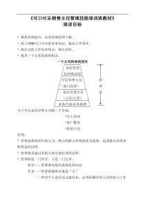 可口可乐的主任管理技能培训