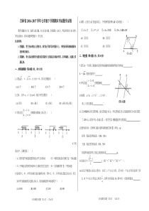 吉林省2016-2017学年七年级下学期期末考试数学试卷2