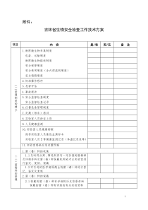 吉林省生物安全检查技术方案