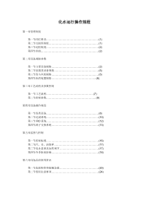 化水运行操作规程