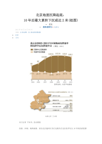 北京10年沉降量或达两米