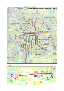 北京市城市轨道交通建设规划线路图(2014-2020)