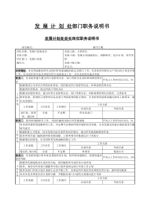 北大纵横—中国兵器工业—发展计划处职位说明书