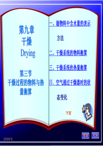 化工原理干燥过程的物料与热量衡算