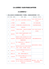 办公室管理形成性考核册及参考答案