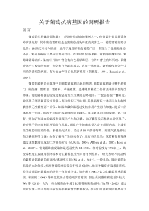 关于葡萄抗病基因的调研报告