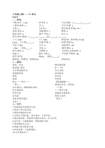 冀教版(新)八年级上5--8单元重点单词短语句型练习