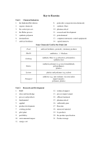 化学工程与工艺专业英语练习参考答案