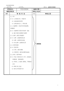 内审核检查表-职业安全健康