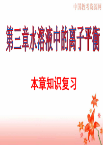 化学新人教版选修4第三章《水溶液中的离子平衡》课件2