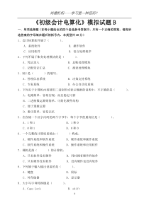 北京-初级会计电算化模拟题B