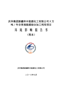 化工有限公司5万吨_年非常规能源综合加工利用项目