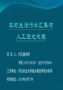 农村生活污水汇集与人工湿地处理.