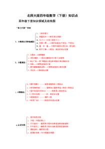 北师大四下数学知识点