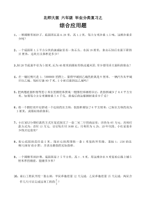 北师大版六年级毕业分类复习之综合应用题