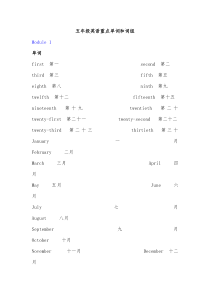 沪教版五年级上册英语重点单词和词组