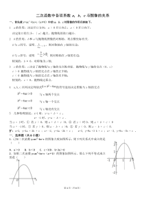 二次函数中各项系数a-b-c与图像的关系