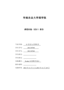 华南农业大学计算机网络课程设计报告