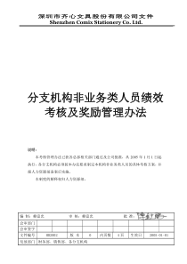 分支机构非业务类人员考核管理办法