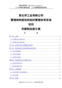 化工高管年薪制实施方案