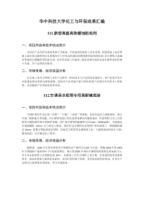 华中科技大学化工与环保成果汇编