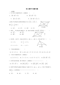 初三数学向量专题