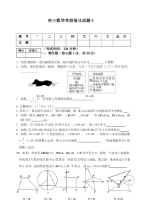 初三数学考前强化试题及参考答案 (5)