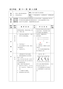 初三年级侧向垫步推铅球第21次课