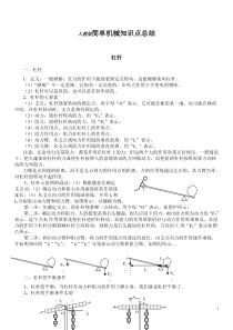 初三物理人教版简单机械知识点总结