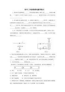 初中二年级物理电磁学练习