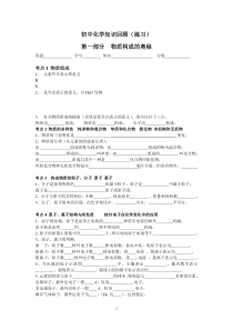 初中化学中考基础知识随堂检测题(共39个知识点)