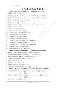 初中化学方程式反应类型分类