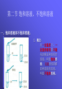 初中化学饱和溶液不饱和溶液课件