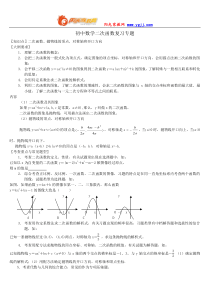 初中数学二次函数复习知识点