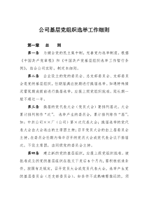 公司党组织选举细则