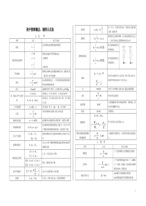 初中物理概念规律公式表