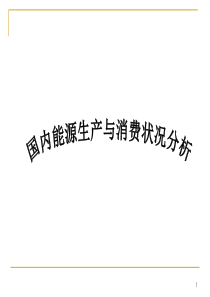 国内能源生产与消费状况分析