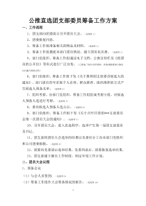 公推直选团支部委员筹备工作方案