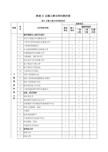 公路工程文件归档内容