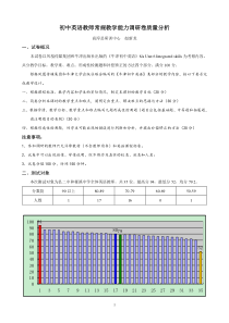 初中英语教师常规教学能力调研卷质量分析