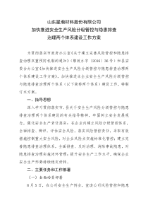 关于加快推进安全生产管控和隐患排查两个体系推进方案