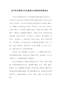 关于学习国网公司及集团公司领导讲话的体会