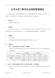 公司为员工购买社会保险管理规定