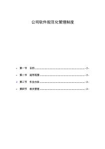 公司软件规范化管理办法试行