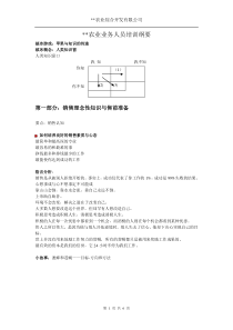 我编制并用了很多次的一份农业业务员培训纲要