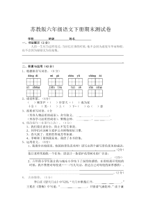 六年级语文期末测试卷1(16)