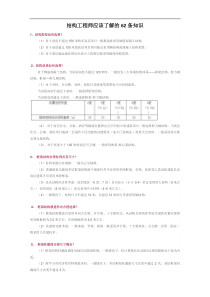 结构工程师应该了解的62条知识