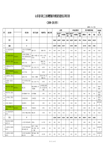 山东省石化工业调整振兴规划在建重点项目表