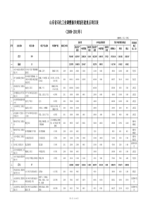 山东省石化工业调整振兴规划拟新开工重点项目表